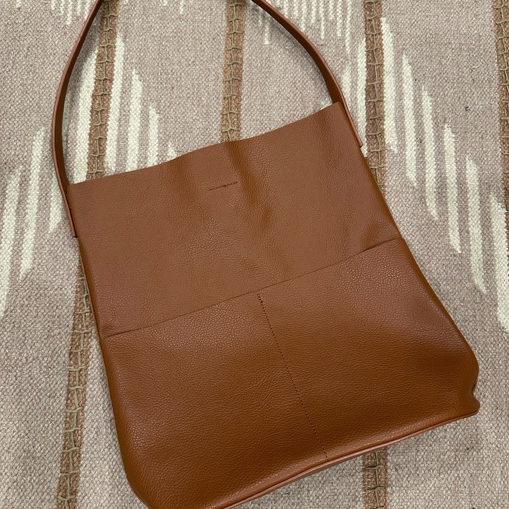 Anthropologie Classic Tan Leather Women’s Tote Bag